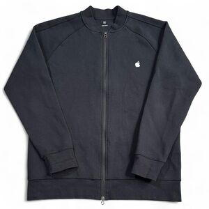 Apple Store Employee Indoor Zippered Jacket Jet Black  Embroidered Logo Men’s XL